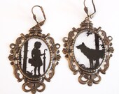 Silhouette Earrings - Little Red Riding Hood