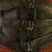 Fantasy woven leather under-bust corset