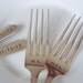 Hand Stamped Wedding Silverware Dinner Forks Mr and Mrs
