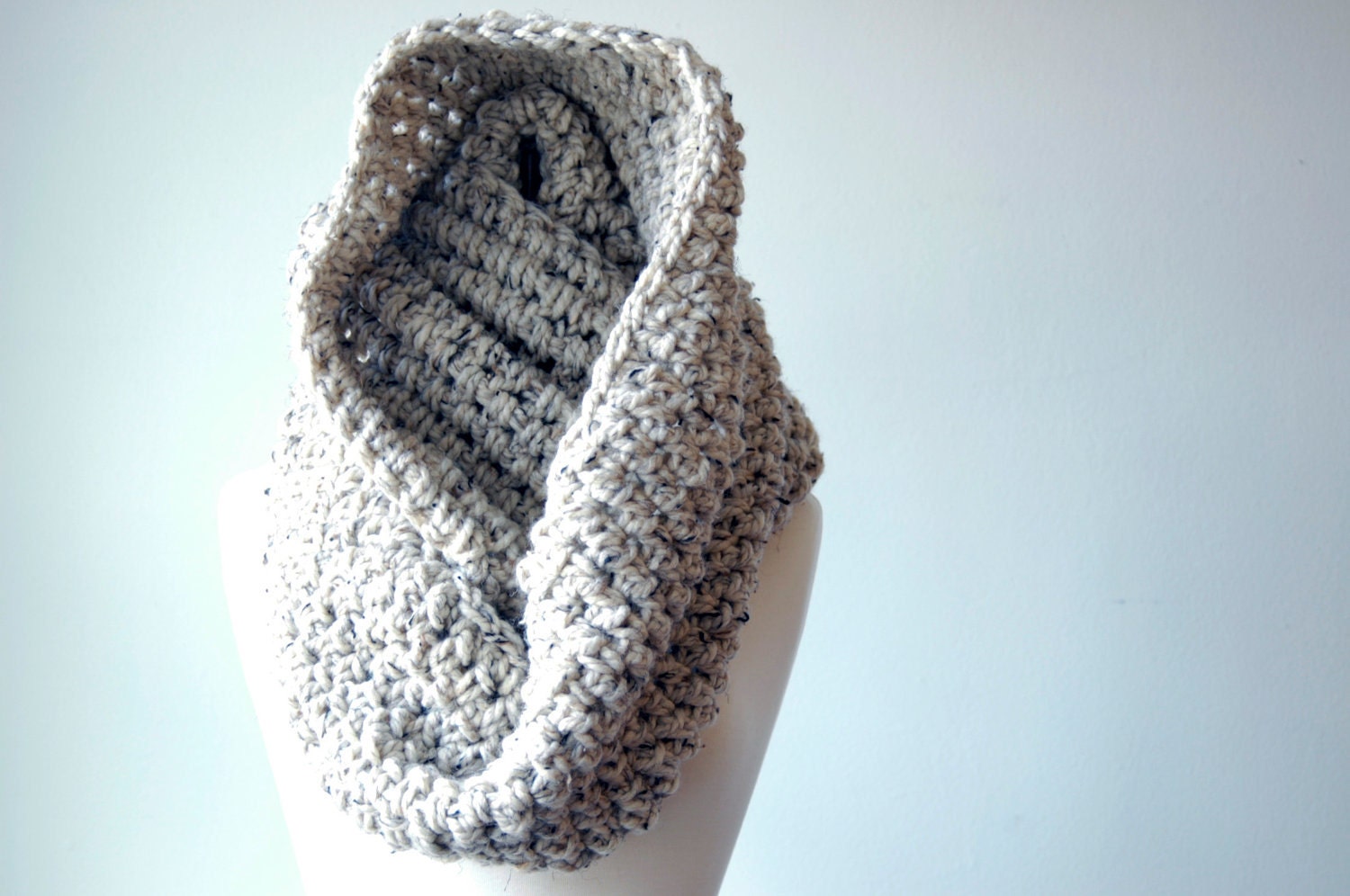 Neck Warmer, Scarf, Infinity Scarf, Circular, Scarf, Cowl (The Abington Warmer in oatmeal)