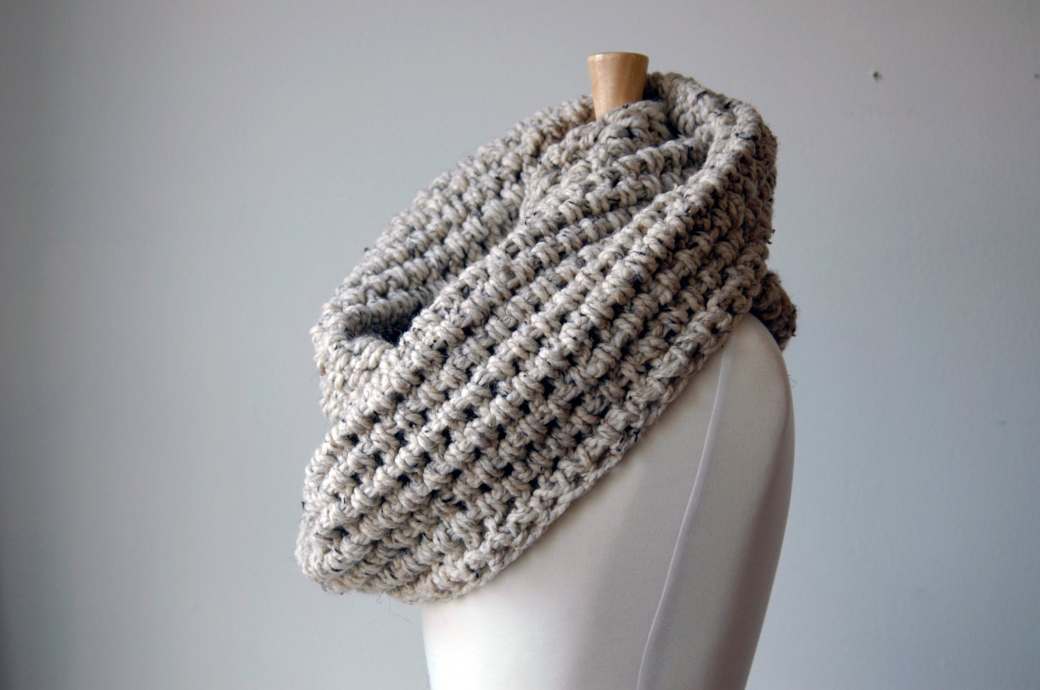 Neck Warmer, Scarf, Infinity Scarf, Circular, Scarf, Cowl (The Abington Warmer in oatmeal)