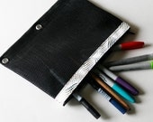 Zipper binder pencil pouch, school supply pouch