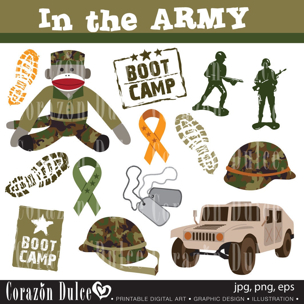 INSTANT DOWNLOAD  In the Army clipart -Personal and Commercial Use-