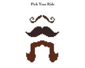 Fanciful Follicles: Pick Your Ride Cross Stitch Pattern
