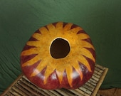 Gourd Sunflower Pot by Tim Greenhalgh, Gourdwright