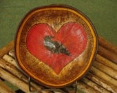 Gourd Crow Heart Bowl by Tim Greenhalgh, Gourdwright