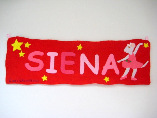 Ballerina Name Banner, Girl Room Decor