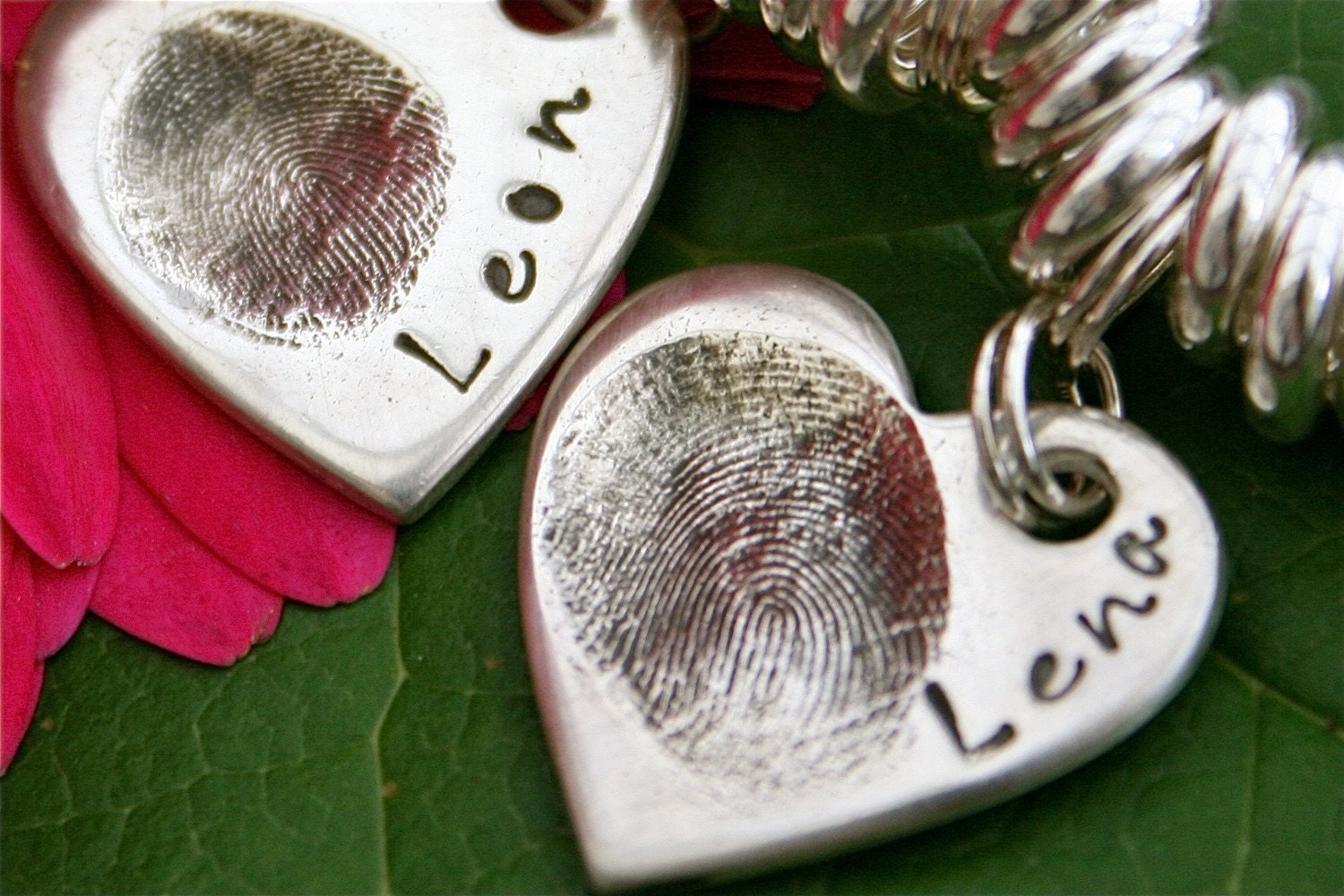 Fingerprint Heart Charm Petite
