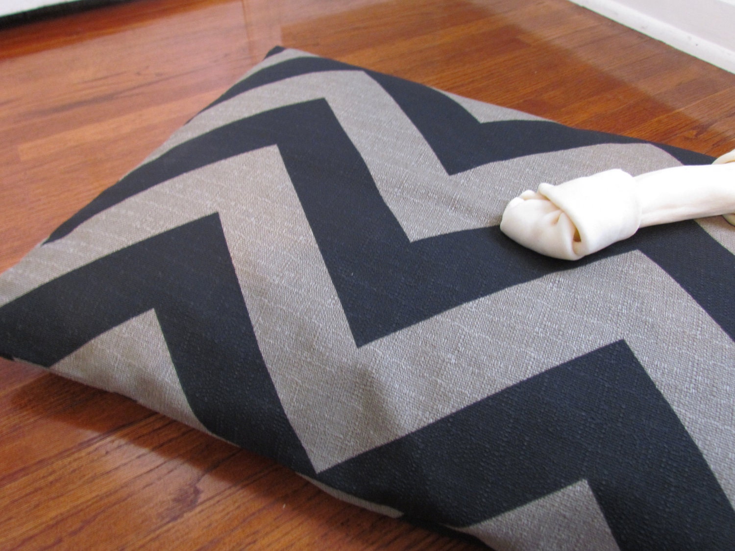 Black/Denton Chevron Pet Dog Duvet Cover-Small