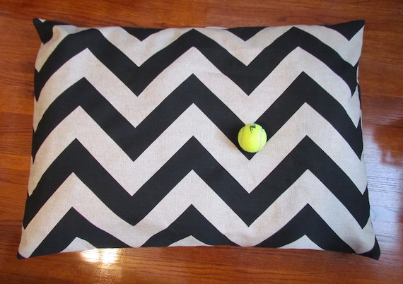 Black/Denton Chevron Pet Dog Duvet Cover-Large