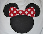 Minnie Mouse Onesie Size newborn to 24 month onesie or size 2 4 or 6 shirt
