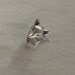 fox ring, silver, high polish Green garnet eyes