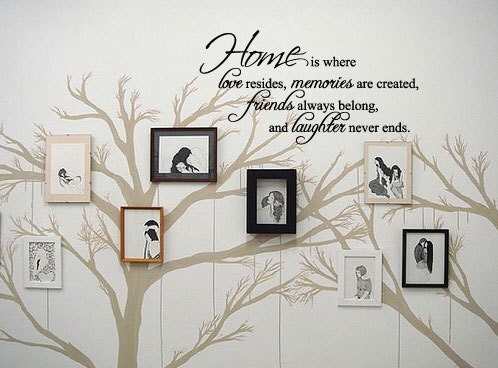 HOME is where love resides... - Vinyl Wall Quote Decal