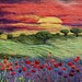 Sunset - needle felted art