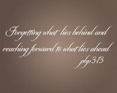 Philppians 3:14 Scripture wall lettering made of vinyl.