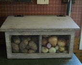 Primitive Rustic Potato and Onion Bin