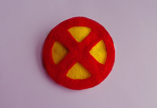 X-Men Hair Clip/ Pin (Red and Yellow)