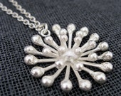 Handcrafted Dandelion Pendant on a Long Chain - Whalebird