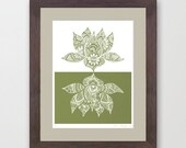 Yin Yang Lotus - Green