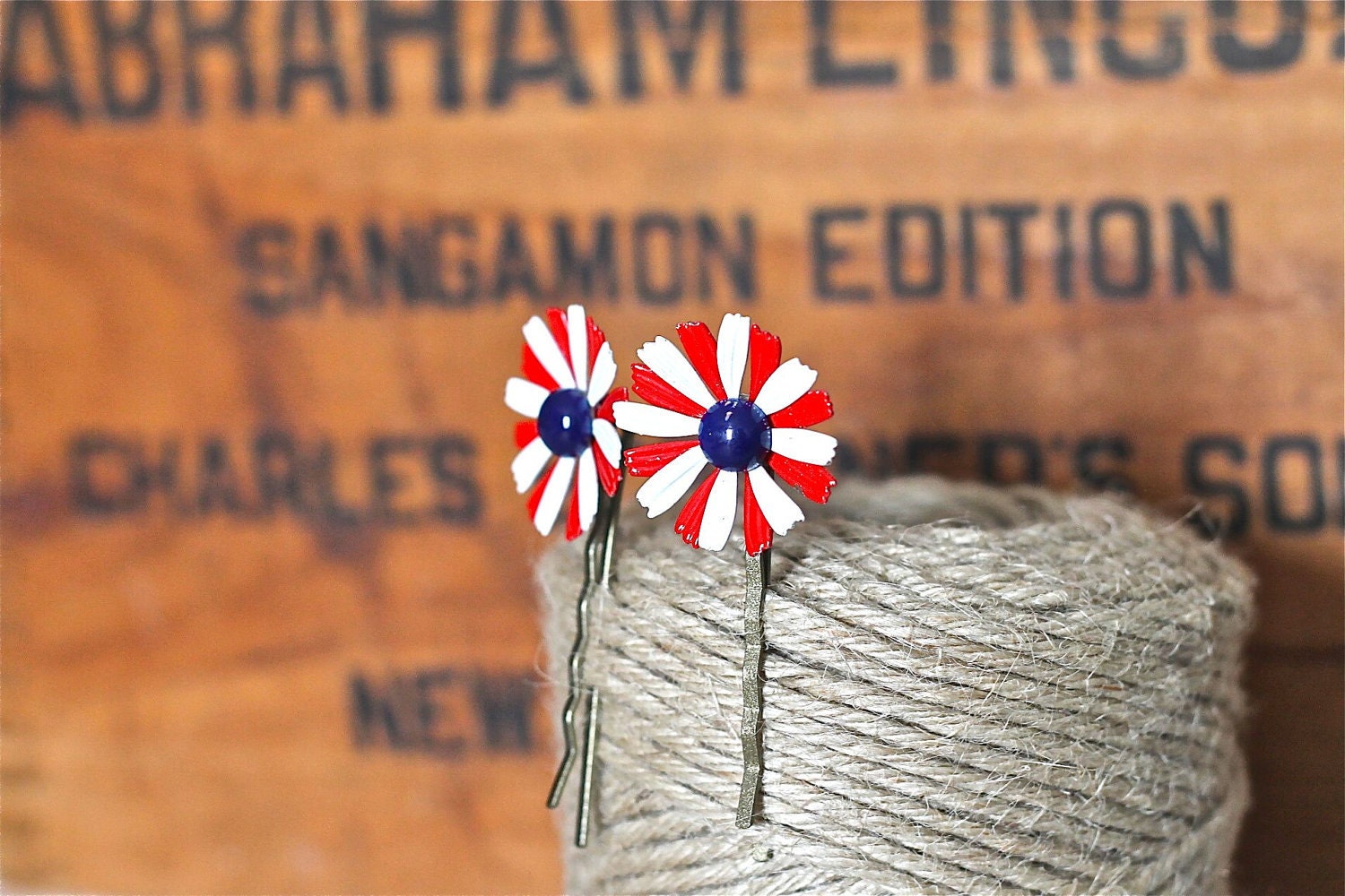 Up-cycled Daisy Bobby Pins