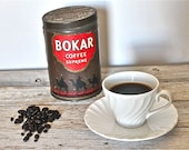 Vintage Bokar Tin Coffee Canister
