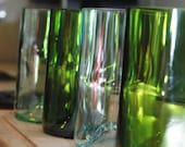 Eco-friendly glasses from wine bottles - set of 4 tumblers