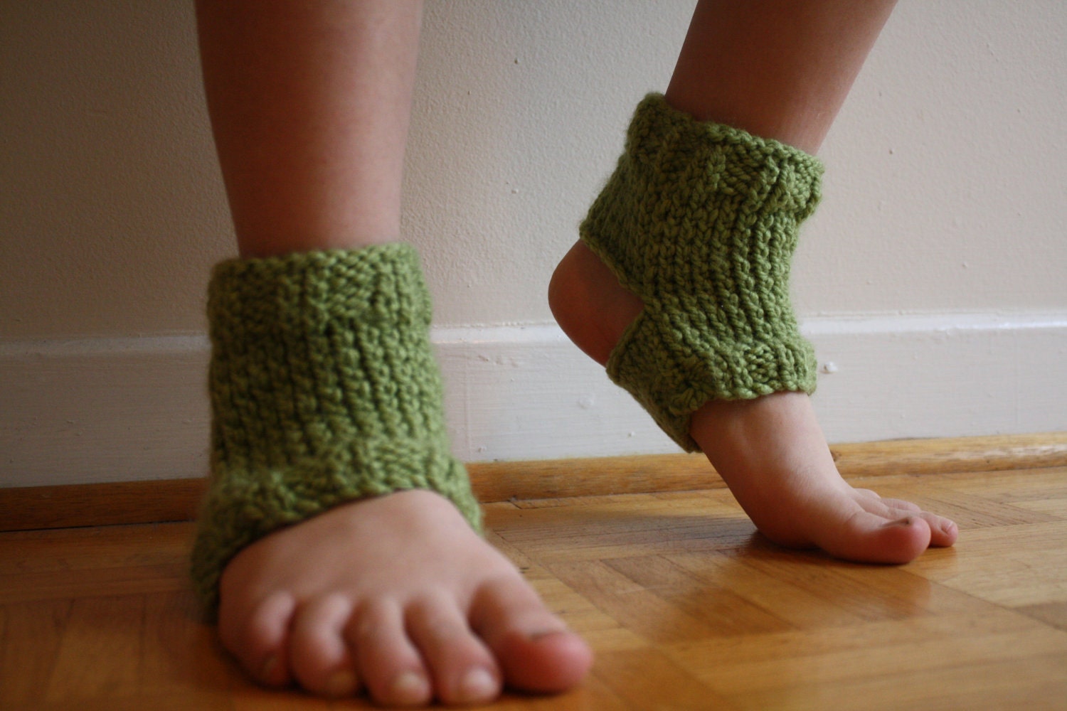Celery - Green - Peridot - Apple Green - Yoga Socks - Flip Flop Socks - SALE