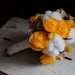 Mixed Cotton Bridal Bouquet - Cotton Boll - Raw Cotton - Ranunculus - Craspedia - Cotton Burs - Wedding - Home Decor