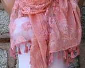 Tea Rose Scarf -  Cowl
