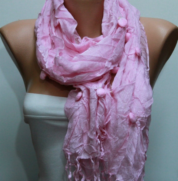 WAS 19, NOW 15 - Pink  - Shawl Scarf -  Cowl by Fatwoman