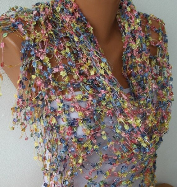 Multicolor  - Scarf  - Women - Handmade Work - Cowl - Neckwarmer