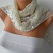 Ecru Lace Sequin  Scarf - Shawl  Cowl Bridesmaid Gifts