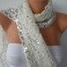 Ecru Lace Sequin  Scarf - Shawl  Cowl Bridesmaid Gifts