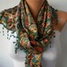 BIG SALE Women Scarf - Cowl with Lace - Multicolor