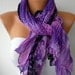 Purple Leopard Women Shawl Scarf -  Cowl  - Multicolor - fatwoman