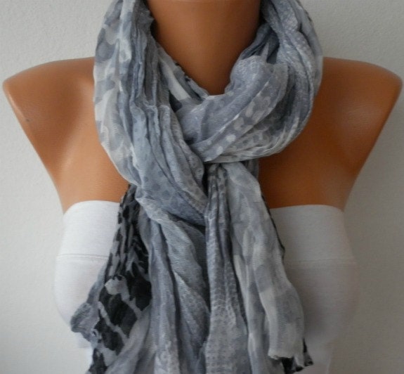 Leopard Women Shawl Scarf -  Cowl  - Multicolor