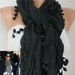 Black Women Shawl Scarf - Cowl