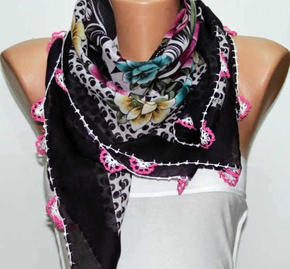 Turkish Anatolians Scarf - Oya - Yemeni - Cowl - Multicolor - New