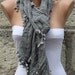 Gray Scarf - Shawl - Infinity Scarf - Cowl Scarf - fatwoman