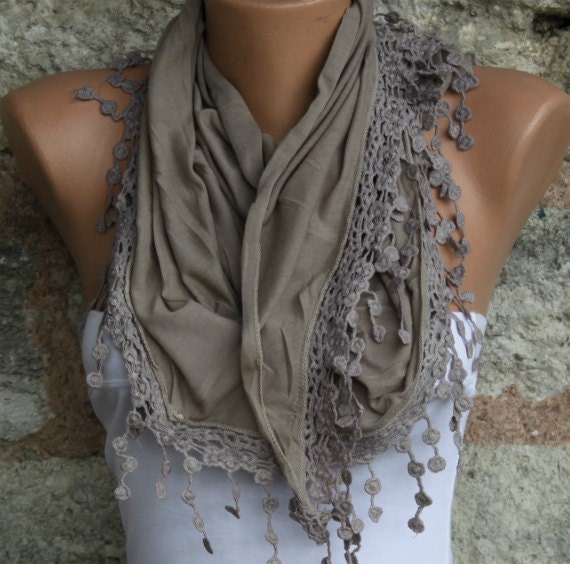 Beige - Shawl Scarf - Cowl