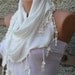 Creamy White - Shawl Scarf - Cowl fatwoman - Bridesmaids Gifts