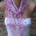 Spring Scarf  Multicolor Scarf - Cotton Scarf -  Cowl with Lace Edge