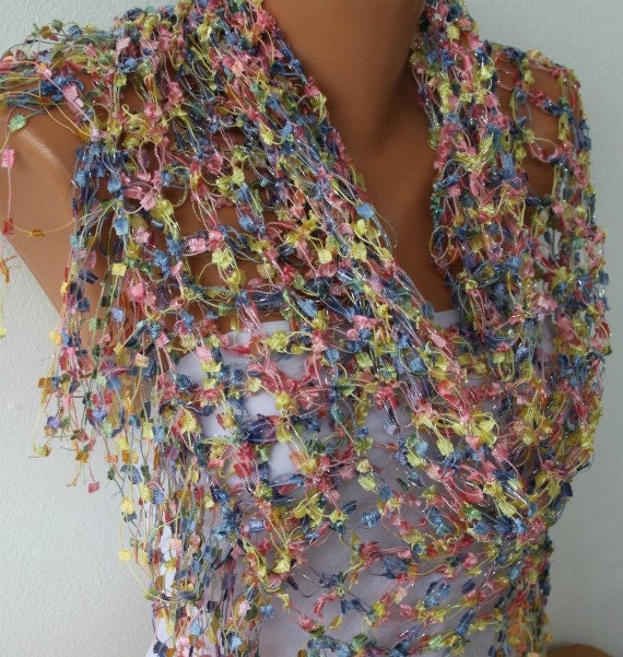 Multicolor  - Scarf  - Women - Handmade Work - Cowl - Neckwarmer