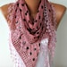BIG SALE Polka Dot Scarf - Cotton Scarves - Cowl with Lace Edge - Cinnamon
