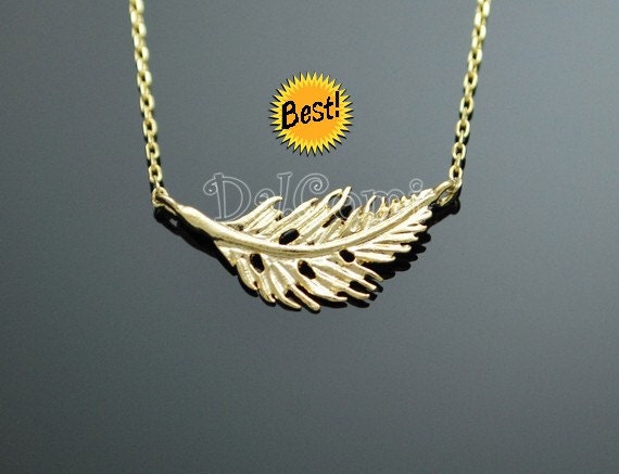 FIRESALE)  B36-14K Gold Plating Leaf Necklace