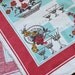 Vintage Kitchen Towel - Wine Glasses, Roses and Fruit