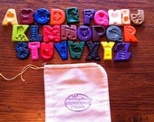 Chunky Funky Rainbow Alphabet Set 26 Letters & Bag