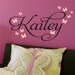 Butterfly Nursery Monogram Vinyl Decal - Vinyl Lettering great for Baby Girl, Toddler, Teen Bedroom - Vinyl Wall Art