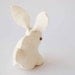 Snow white felted bunny rabbit soft animal toy -- Handmade felt pure merino wool