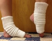 Yoga Socks in White Cotton US Grown -- for Dance, Pilates, Yoga, Pedicures